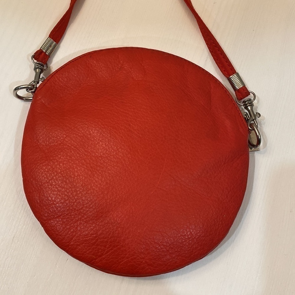 Vintage Genuine Italian Leather Rosette Purse - Picture 9 of 14